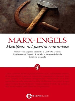 cover image of Manifesto del partito comunista